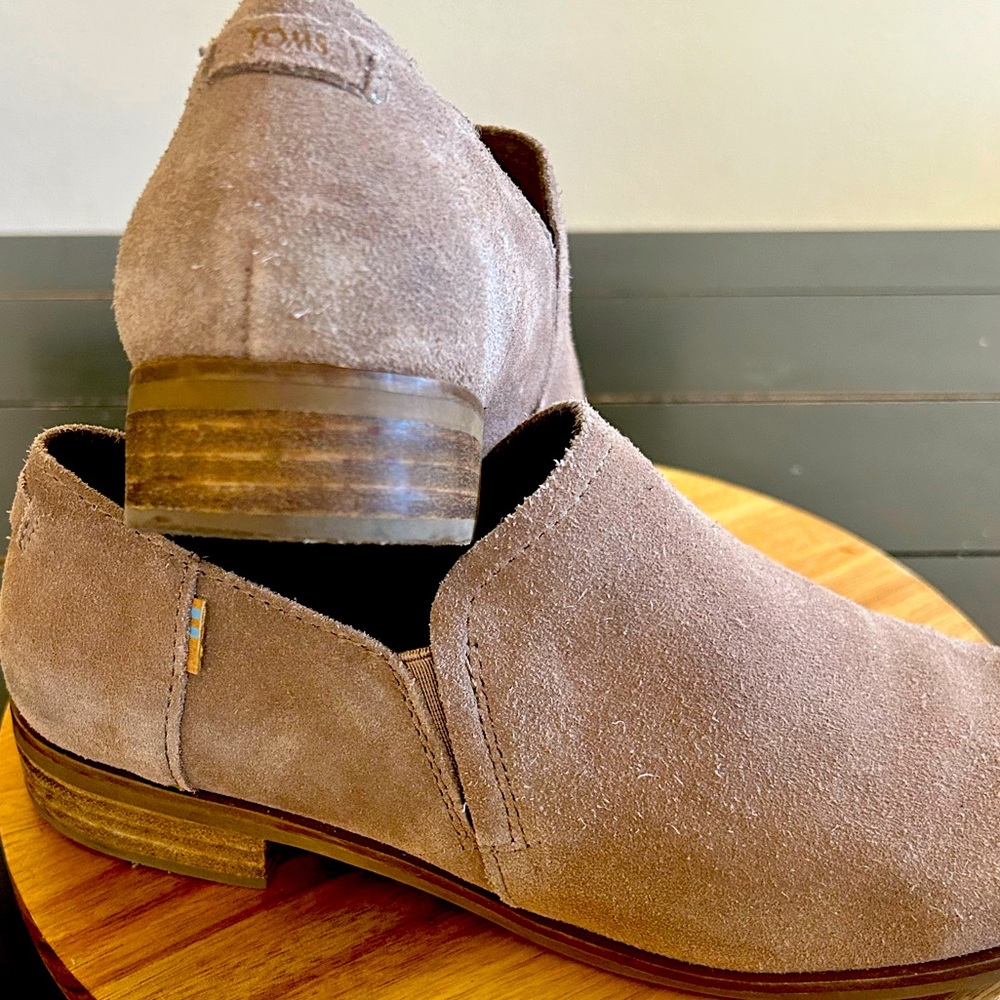 Tom’s suede work shoes, worn once.